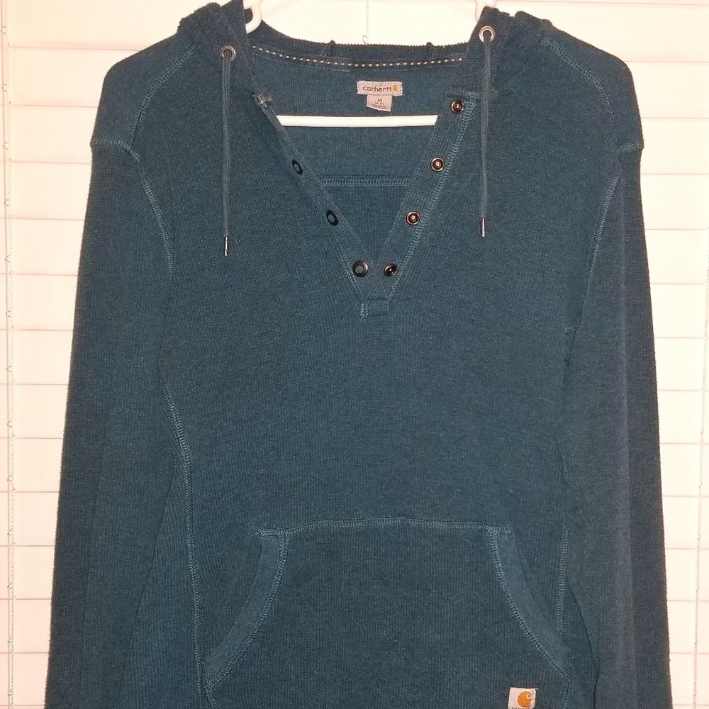 Women's blue green Carhartt hoodie sz medium